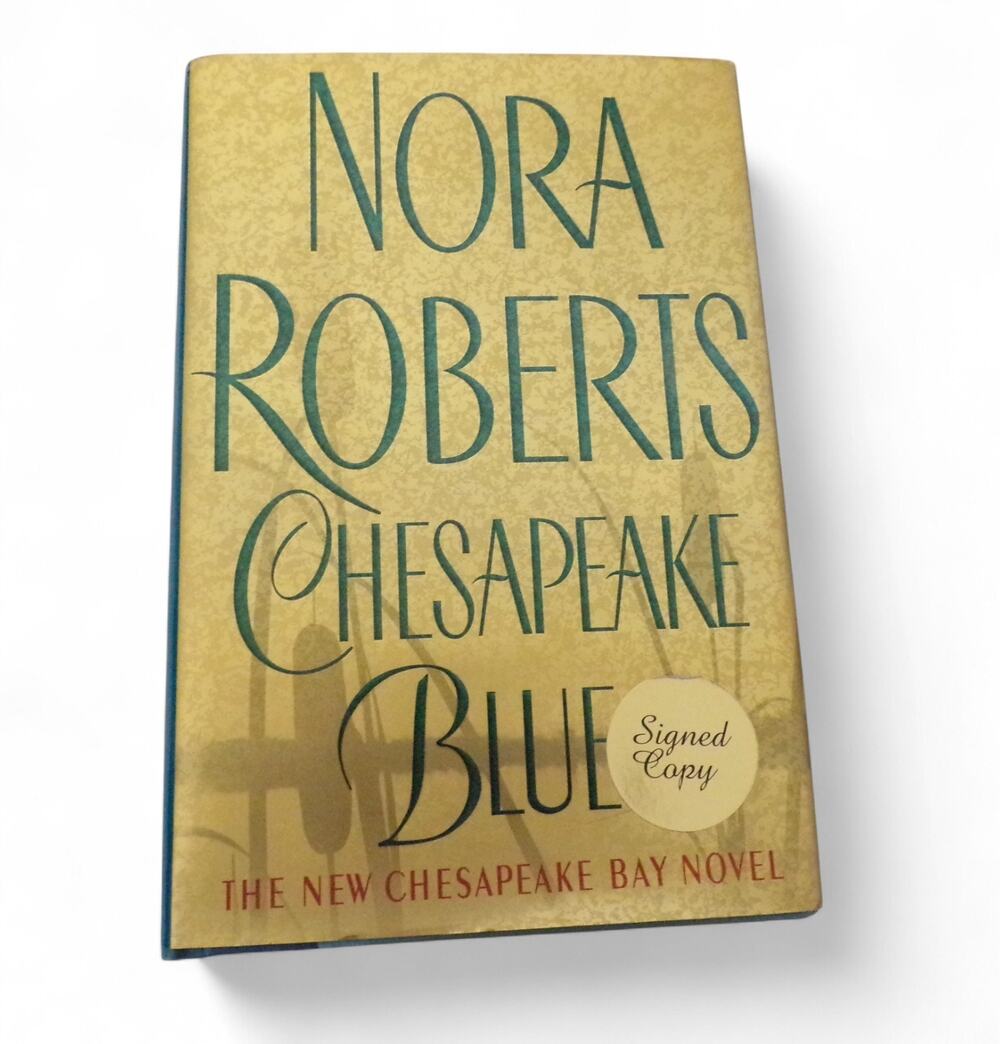 Nora Roberts Chesapeake Blue 2002 hand signed author HB Book
